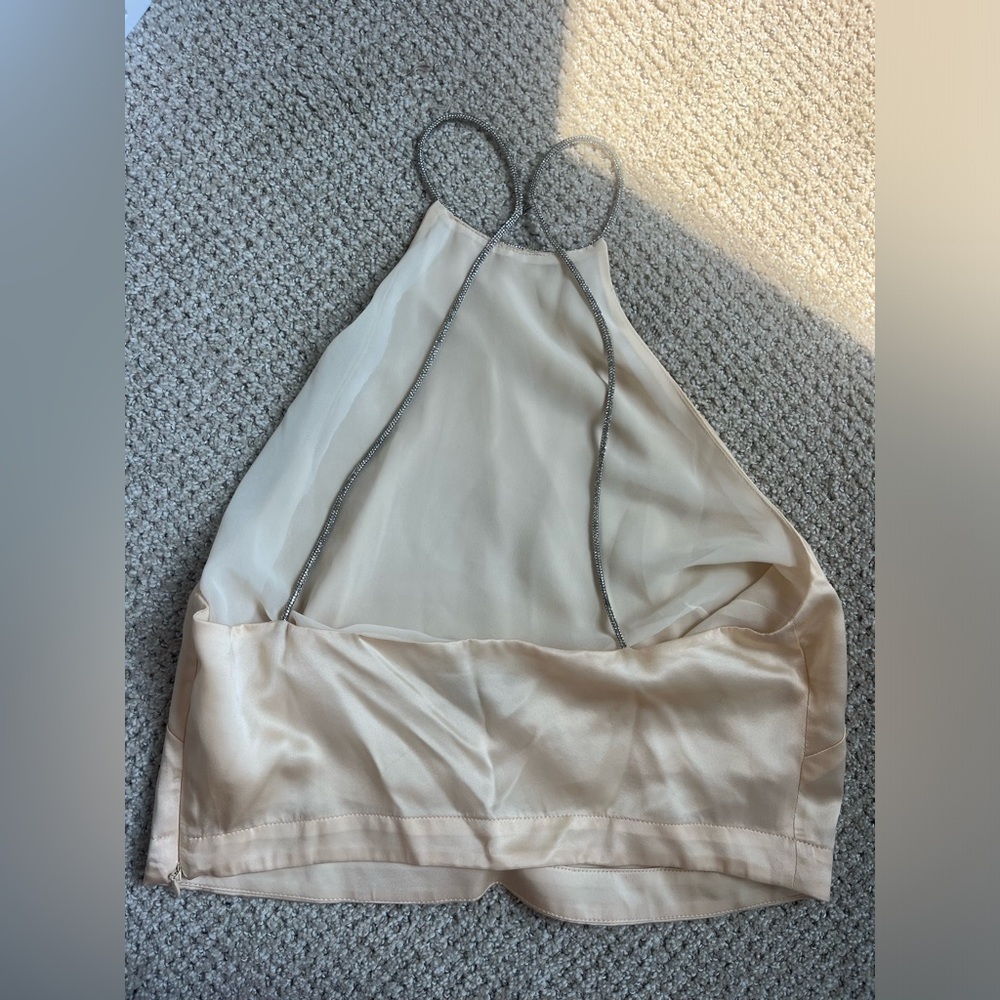 Backgrounde NYC 100% silk halter blouse - Picture 4 of 7
